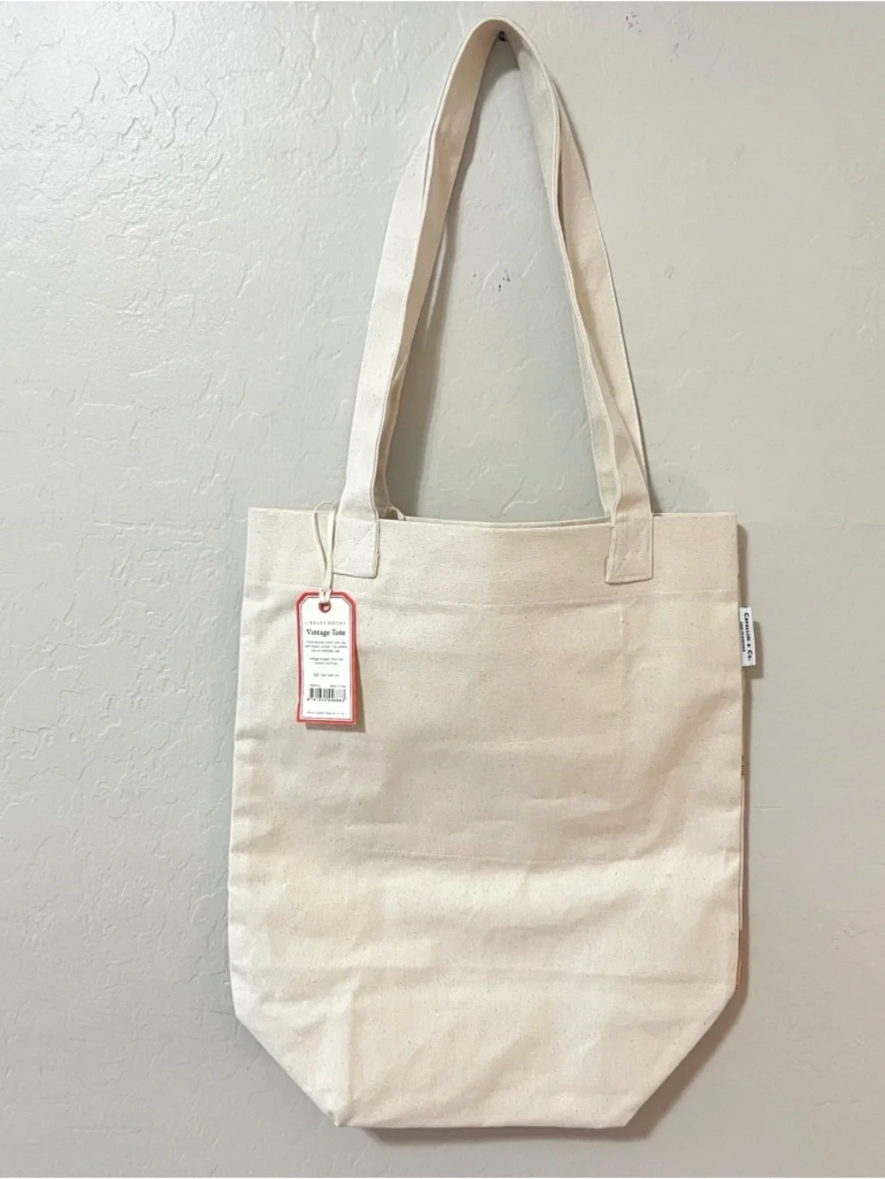 Cavallini Papers & Co Canvas Library Books Vintage Tote Bag